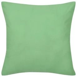 VIDAXL 4 Housses De Coussin En Coton 40 X 40 Cm Vert Pomme - Vert -France Coussin et housse de coussin Soldes Boutique 14261615 3
