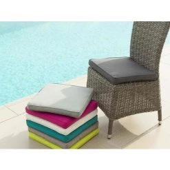 HESPERIDE Galette De Chaise De Jardin 40 X 40 Cm Ardoise - Ardoise 9 HESPERIDE Galette De Chaise De Jardin 40 X 40 Cm Ardoise - Ardoise -France Coussin et housse de coussin Soldes Boutique 1460073 5