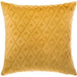 HOMEMAISON Coussin En Flanelle à Effet 3D Ocre 40 X 40cm - Ocre