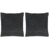 Coussins Chindi 2 Pcs Noir 45x45 Cm Cuir Et Coton VidaXL