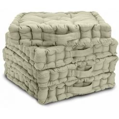 Beautissu Mila Lot De 4 Coussins De Chaise 40 X 40 Cm Nature