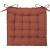 Lot De 4 Galettes De Chaise En Coton Coloris Terracotta - L.38 X L.38 Cm -PEGANE-