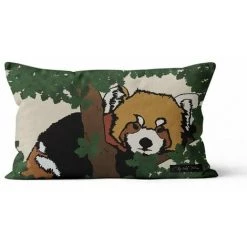 SOLEIL D'OCRE Housse De Coussin Safari Panda Roux 32x50 Cm - Beige