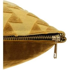 Atmosphera - Coussin Déhoussable En Velours Ocre Avec Zip 40 X 40 Cm - Ocre -France Coussin et housse de coussin Soldes Boutique 16593197 3