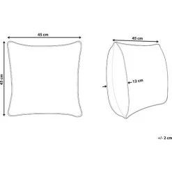 BELIANI Coussin Décoratif En Velours Vert 45x12cm - Vert -France Coussin et housse de coussin Soldes Boutique 16618889 3