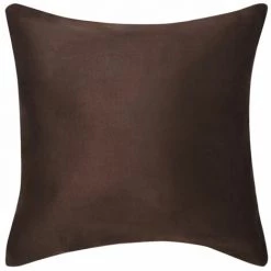 ASUPERMALL Housse De Coussin 4 Pieces 40x40 Cm Polyester Faux Daim Marron -France Coussin et housse de coussin Soldes Boutique 16635371 3