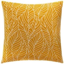 ATMOSPHERA, CRÉATEUR D'INTÉRIEUR Housse De Coussin 40x40 Feuille Ocre - Jaune