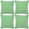 DéCOSHOP26 Lot De 4 Housses De Coussin Taies D'oreiller En Coton Vert Pomme 50 X 50 Cm - Or