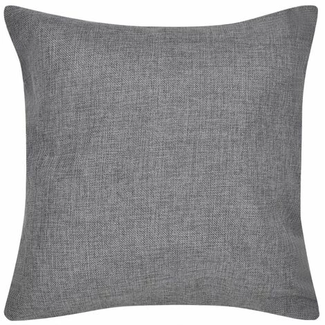 DéCOSHOP26 Lot De 4 Housses De Coussin Taies D'oreiller En Faux Lin Gris 50 X 50 Cm - Or 3 DéCOSHOP26 Lot De 4 Housses De Coussin Taies D'oreiller En Faux Lin Gris 50 X 50 Cm - Or – Image 3