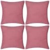 DéCOSHOP26 Lot De 4 Housses De Coussin Taies D'oreiller En Coton 50 X 50 Cm - Or