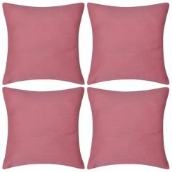 DéCOSHOP26 Lot De 4 Housses De Coussin Taies D'oreiller En Coton 50 X 50 Cm - Or