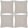 DéCOSHOP26 Lot De 4 Housses De Coussin Beige En Coton 50 X 50 Cm - Beige