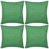 DéCOSHOP26 Lot De 4 Housses De Coussin Taies D'oreiller En Coton Vert 80 X 80 Cm - Or