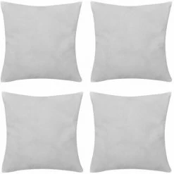 DéCOSHOP26 Lot De 4 Housses De Coussin Blanc En Coton 50 X 50 Cm - Blante