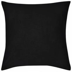 DéCOSHOP26 Lot De 4 Housses De Coussin Noir En Coton 40 X 40 Cm - Noir -France Coussin et housse de coussin Soldes Boutique 18146578 3