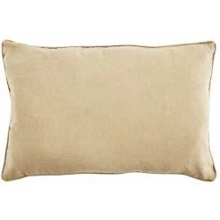 THEDECOFACTORY COTTON LOOK - <p>Coussin En Polycoton Beige Clair 60x40 - Beige Clair