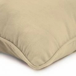 THEDECOFACTORY COTTON LOOK - <p>Coussin En Polycoton Beige Clair 60x40 - Beige Clair -France Coussin et housse de coussin Soldes Boutique 18165252 3