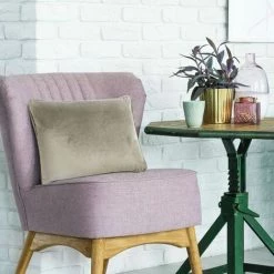 THEDECOFACTORY VELOURS - <p>Coussin En Velours Taupe 60x40 - Taupe -France Coussin et housse de coussin Soldes Boutique 18165274 2