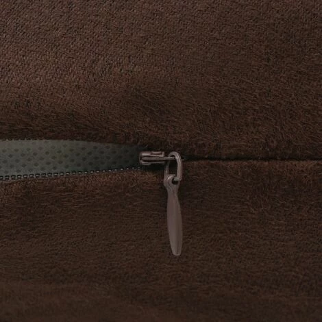 DéCOSHOP26 Lot De 4 Housses Taies D'oreiller En Faux Daim 50 X 50 Cm Marron - Marron 2 DéCOSHOP26 Lot De 4 Housses Taies D'oreiller En Faux Daim 50 X 50 Cm Marron - Marron – Image 2