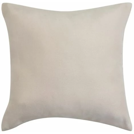 DéCOSHOP26 Lot De 4 Housses Taies D'oreiller En Faux Daim 50 X 50 Cm Beige - Beige 3 DéCOSHOP26 Lot De 4 Housses Taies D'oreiller En Faux Daim 50 X 50 Cm Beige - Beige – Image 3