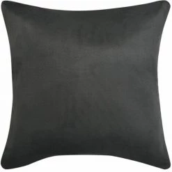 DéCOSHOP26 Lot De 4 Housses Taies D'oreiller En Faux Daim 50 X 50 Cm Anthracite - Or -France Coussin et housse de coussin Soldes Boutique 18243410 3