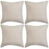 DéCOSHOP26 Lot De 4 Housses Taies D'oreiller En Faux Daim 40 X 40 Cm Beige - Beige