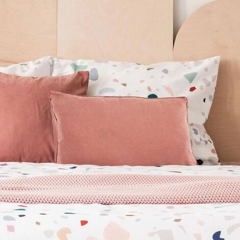 THEDECOFACTORY COTTON LOOK - <p>Coussin En Polycoton Terra Cotta 60x40 - Rouge Clair 2 THEDECOFACTORY COTTON LOOK - <p>Coussin En Polycoton Terra Cotta 60x40 - Rouge Clair – Image 2