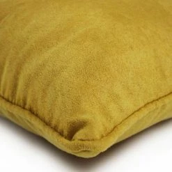 THEDECOFACTORY SUEDEN - <p>Coussin De Sol En Suédine Jaune 70x70 - Jaune -France Coussin et housse de coussin Soldes Boutique 18243679 3