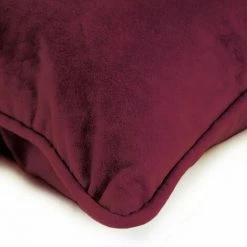 THEDECOFACTORY VELOURS - <p>Coussin En Velours Rouge Bourgogne 70x70 - Rouge Bourgogne -France Coussin et housse de coussin Soldes Boutique 18243692 3
