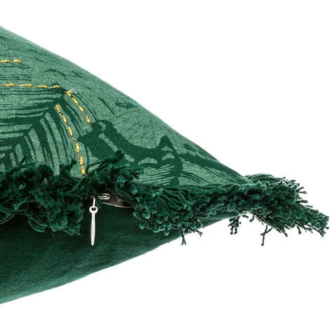 ATMOSPHERA, CRÉATEUR D'INTÉRIEUR Housse De Coussin Brodée 40x40 Jungle - Vert 2 ATMOSPHERA, CRÉATEUR D'INTÉRIEUR Housse De Coussin Brodée 40x40 Jungle - Vert – Image 2