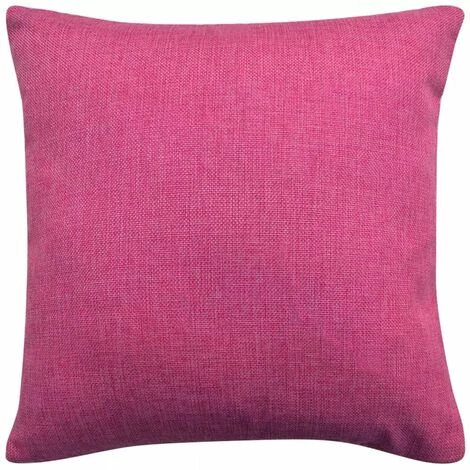 DéCOSHOP26 Lot De 4 Housses De Coussin Taies D'oreiller Aspect De Lin Rose 80 X 80 Cm - Or 3 DéCOSHOP26 Lot De 4 Housses De Coussin Taies D'oreiller Aspect De Lin Rose 80 X 80 Cm - Or – Image 3
