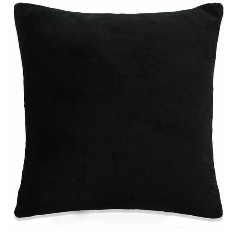 DéCOSHOP26 Lot De 4 Housses De Coussin Taies D'oreiller En Tissu Velours 40 X 40 Cm Noir - Noir 4 DéCOSHOP26 Lot De 4 Housses De Coussin Taies D'oreiller En Tissu Velours 40 X 40 Cm Noir - Noir – Image 4