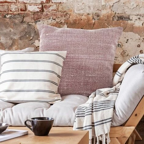 THEDECOFACTORY VINTAGE USED - <p>Coussin Effet Délavé Rose Poudré 70x70 - Rose Poudré 2 THEDECOFACTORY VINTAGE USED - <p>Coussin Effet Délavé Rose Poudré 70x70 - Rose Poudré – Image 2