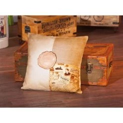 ALTOBUY AMELY - Coussin 'Patents' - Beige -France Coussin et housse de coussin Soldes Boutique 18484814 3