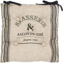 Galette De Chaise Bistrot Noir Atmosphera