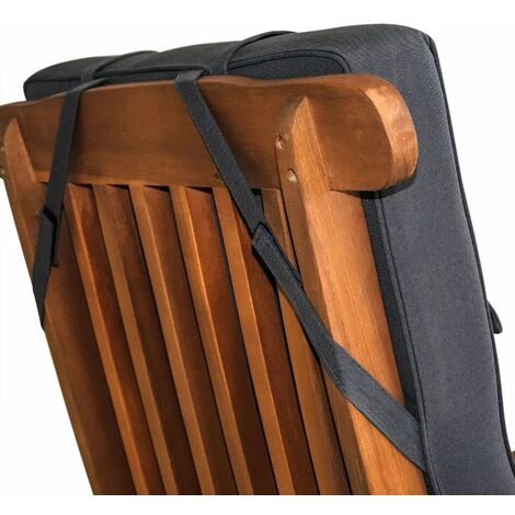 DETEX 2x Coussin De Chaise Avec Dossier Haut, Repose-tête Et Attaches Ultra Moelleux Anthracite 5 DETEX 2x Coussin De Chaise Avec Dossier Haut, Repose-tête Et Attaches Ultra Moelleux Anthracite – Image 5