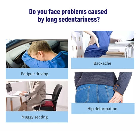 ASUPERMALL Coussin De Siege De Chaise En Gel, Diminue L'Inconfort, 1000G 4 ASUPERMALL Coussin De Siege De Chaise En Gel, Diminue L'Inconfort, 1000G – Image 4