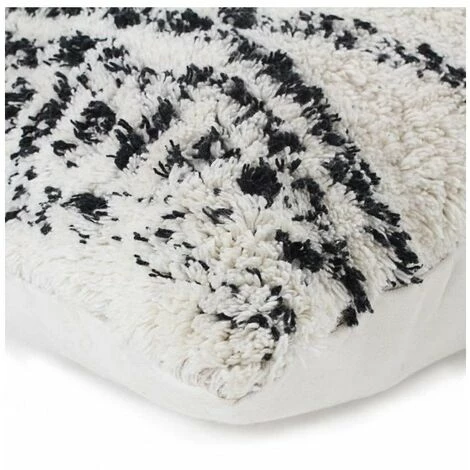 AUTRES Coussin Berbere Losange - 30 X 50 Cm - Blanc Naturel Et Noir 2 AUTRES Coussin Berbere Losange - 30 X 50 Cm - Blanc Naturel Et Noir – Image 2