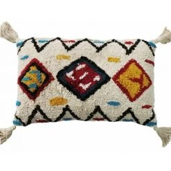 THEDECOFACTORY BERBERE COLOR - <p>Coussin 100 % Coton Esprit Berbère Blanc 30x50 - Blanc