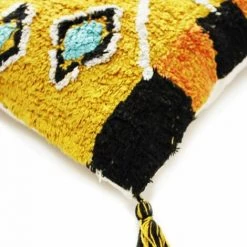 THEDECOFACTORY BERBERE COLOR - <p>Coussin 100 % Coton Esprit Berbère Jaune 45x45 - Jaune -France Coussin et housse de coussin Soldes Boutique 19175627 3