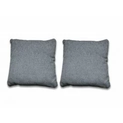 MEUBLETMOI Lot De 2 Coussins 40 X 40 Cm Tissu Gris Foncé - DORA - Gris