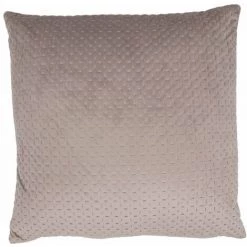 RIDEAUDISCOUNT Housse De Coussin 50 X 50 Cm Déhoussable Matelassée Surpiqure Motif Géométrique Taupe - Naturel