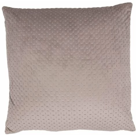 RIDEAUDISCOUNT Housse De Coussin 50 X 50 Cm Déhoussable Matelassée Surpiqure Motif Géométrique Taupe - Naturel 1 RIDEAUDISCOUNT Housse De Coussin 50 X 50 Cm Déhoussable Matelassée Surpiqure Motif Géométrique Taupe - Naturel