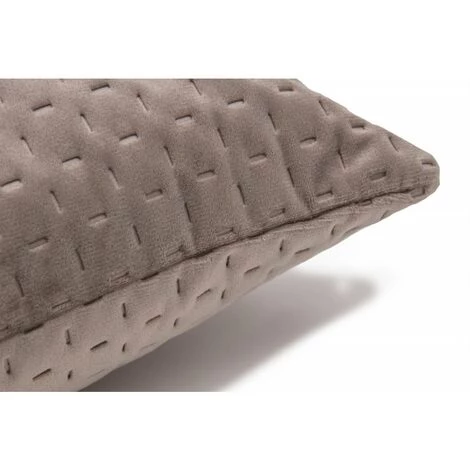 RIDEAUDISCOUNT Housse De Coussin 50 X 50 Cm Déhoussable Matelassée Surpiqure Motif Géométrique Taupe - Naturel 2 RIDEAUDISCOUNT Housse De Coussin 50 X 50 Cm Déhoussable Matelassée Surpiqure Motif Géométrique Taupe - Naturel – Image 2