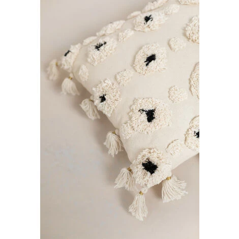 Coussin Carré En Coton (44x44 Cm) Unto SKLUM Coton - Beige Crème 5 Coussin Carré En Coton (44x44 Cm) Unto SKLUM Coton - Beige Crème – Image 5