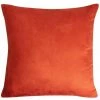 RIDEAUDISCOUNT Housse De Coussin 45 X 45 Cm Déhoussable Effet Alcantara Uni Orange - Orange