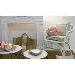 AUBRY GASPARD Coussin En Velours Noeud 25 Cm Vieux Rose - Vieux Rose -France Coussin et housse de coussin Soldes Boutique 23521161 3