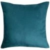 RIDEAUDISCOUNT Housse De Coussin 45 X 45 Cm Déhoussable Effet Alcantara Uni Bleue - Bleu