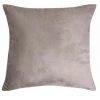 RIDEAUDISCOUNT Housse De Coussin 45 X 45 Cm Déhoussable Effet Alcantara Uni Taupe - Brun