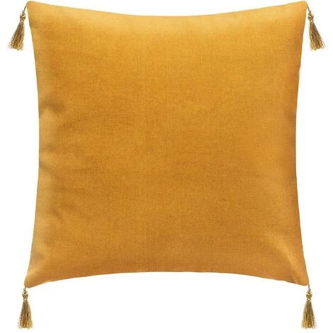 ATMOSPHERA, CRÉATEUR D'INTÉRIEUR Housse De Coussin Rosace Brodée 40x40 Cm - Jaune 2 ATMOSPHERA, CRÉATEUR D'INTÉRIEUR Housse De Coussin Rosace Brodée 40x40 Cm - Jaune – Image 2